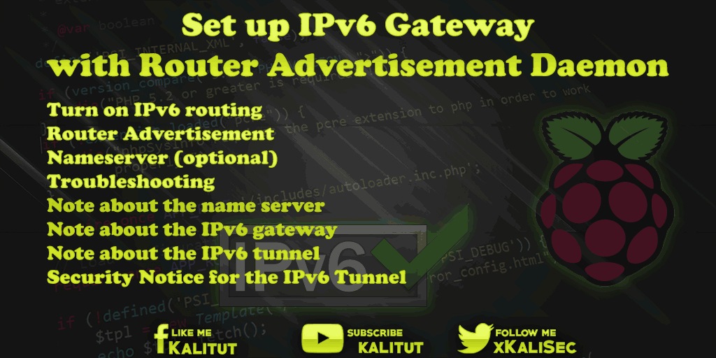 Raspberry Pi IPv6 Gateway