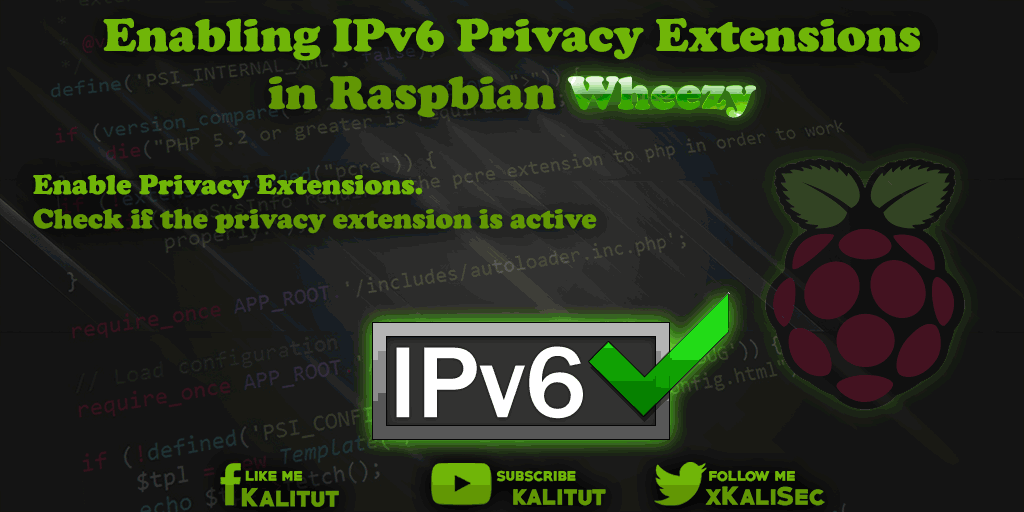 Enable Raspbian Wheezy IPv6 Privacy Extensions