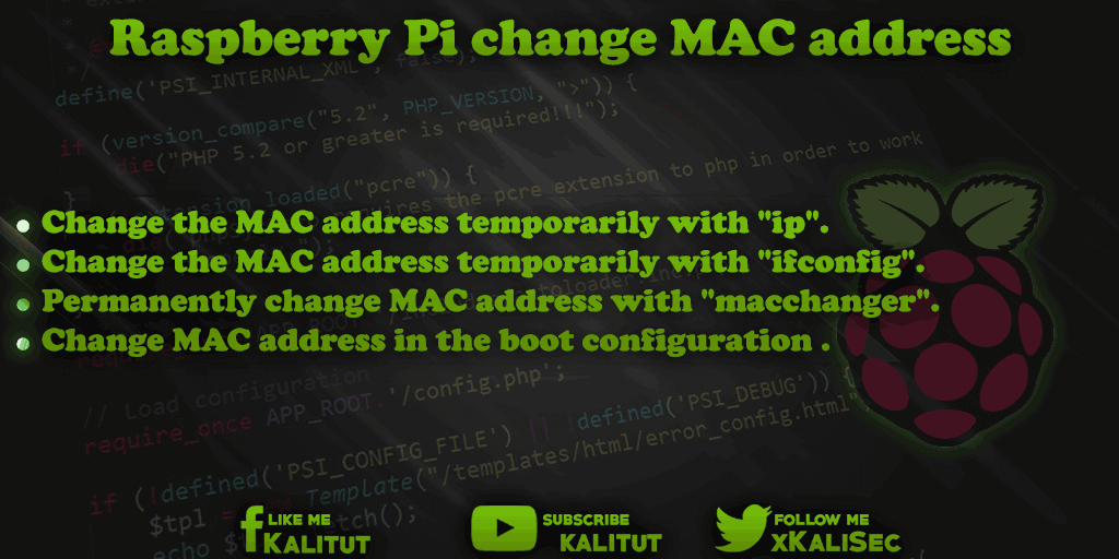 Change Raspberry Pi MAC address