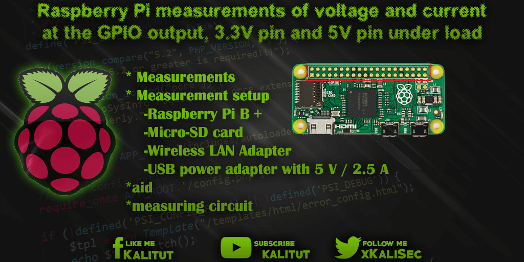 Raspberry Pi measurements of voltage and current at the GPIO