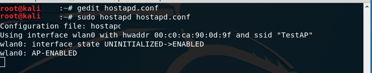 Configuration file: hostapd.conf