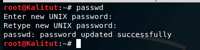 kali linux root password