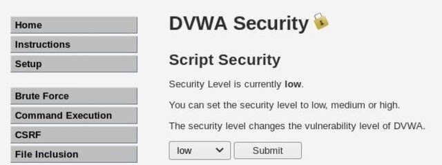 dvwa SQL injections